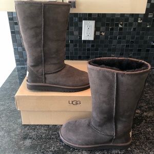 Girls Classic Tall Chocolate Brown Ugg Boots
